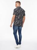Haltom Short Sleeve Shirt Navy Print