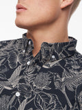 Haltom Short Sleeve Shirt Navy Print