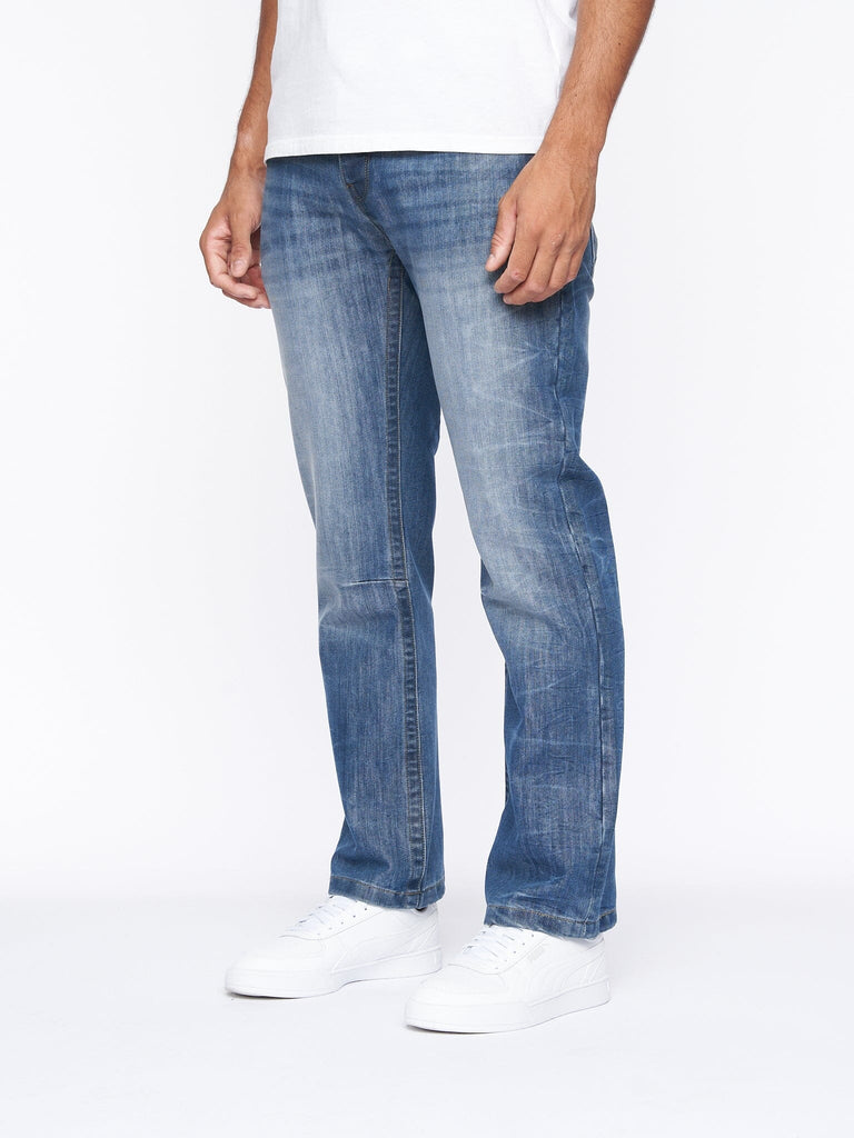 Crosshatch Mens New Baltimore Jeans Mid Wash