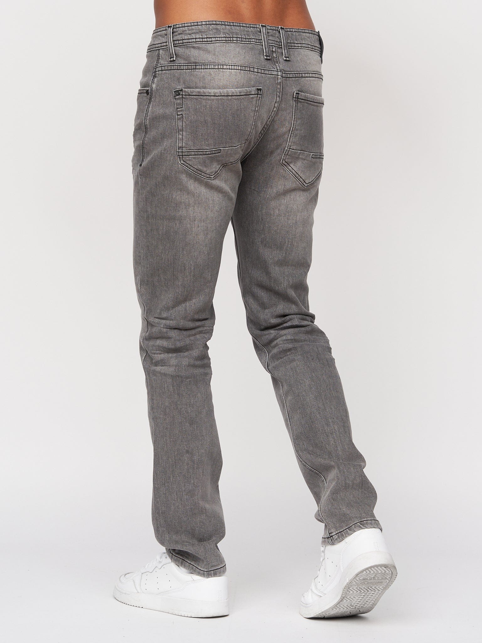 Crosshatch - Buraca Slim Fit Denim Jeans Grey Wash