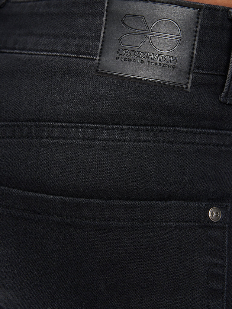 Crosshatch - Mens Svelte Stretch Jeans Black Wash