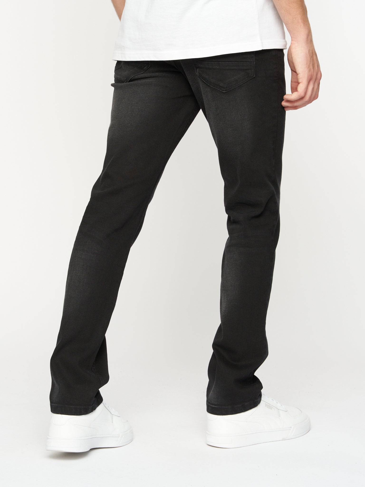 Crosshatch - Mens Svelte Stretch Jeans Black Wash