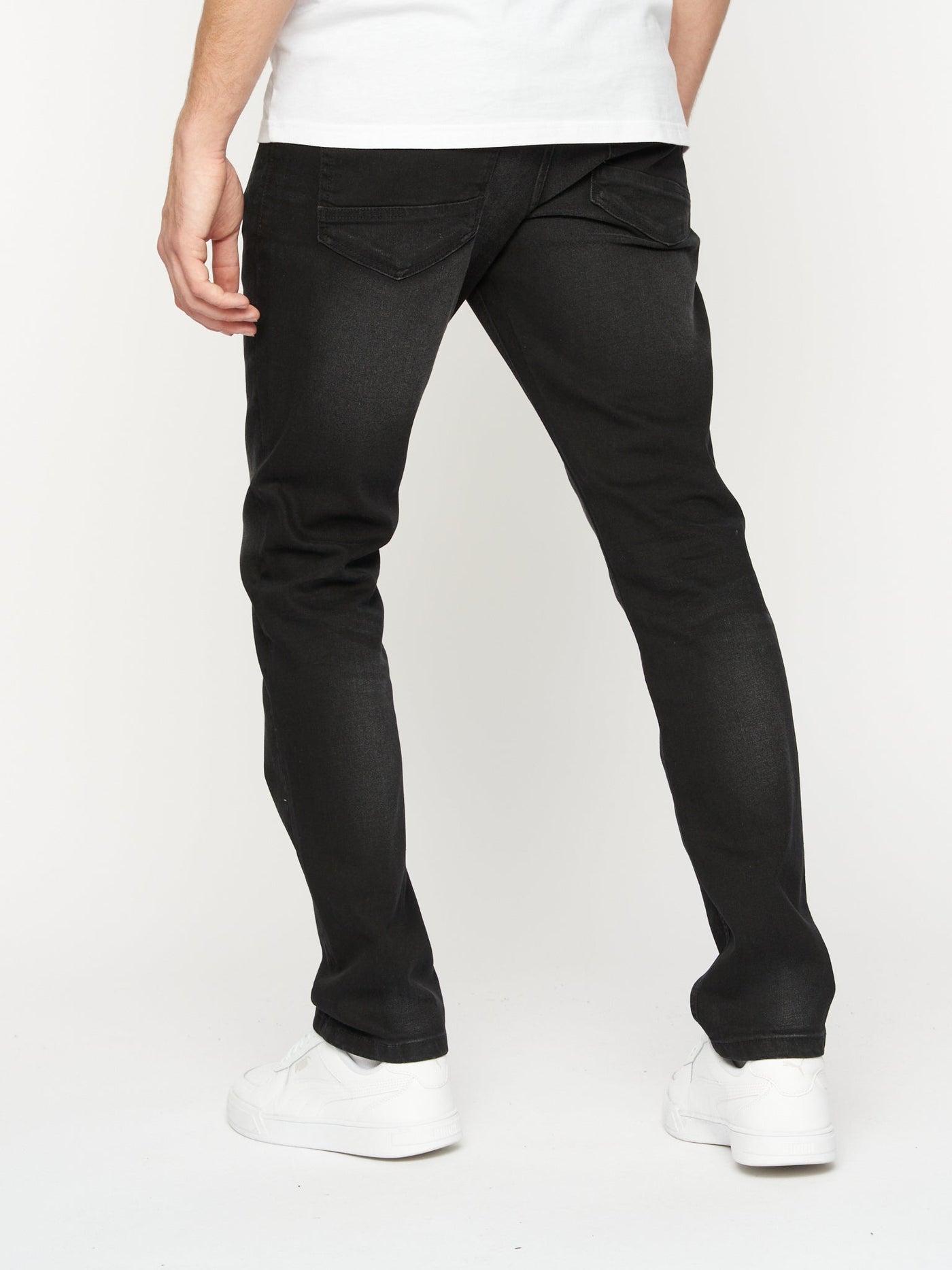 Crosshatch - Mens Svelte Stretch Jeans Black Wash