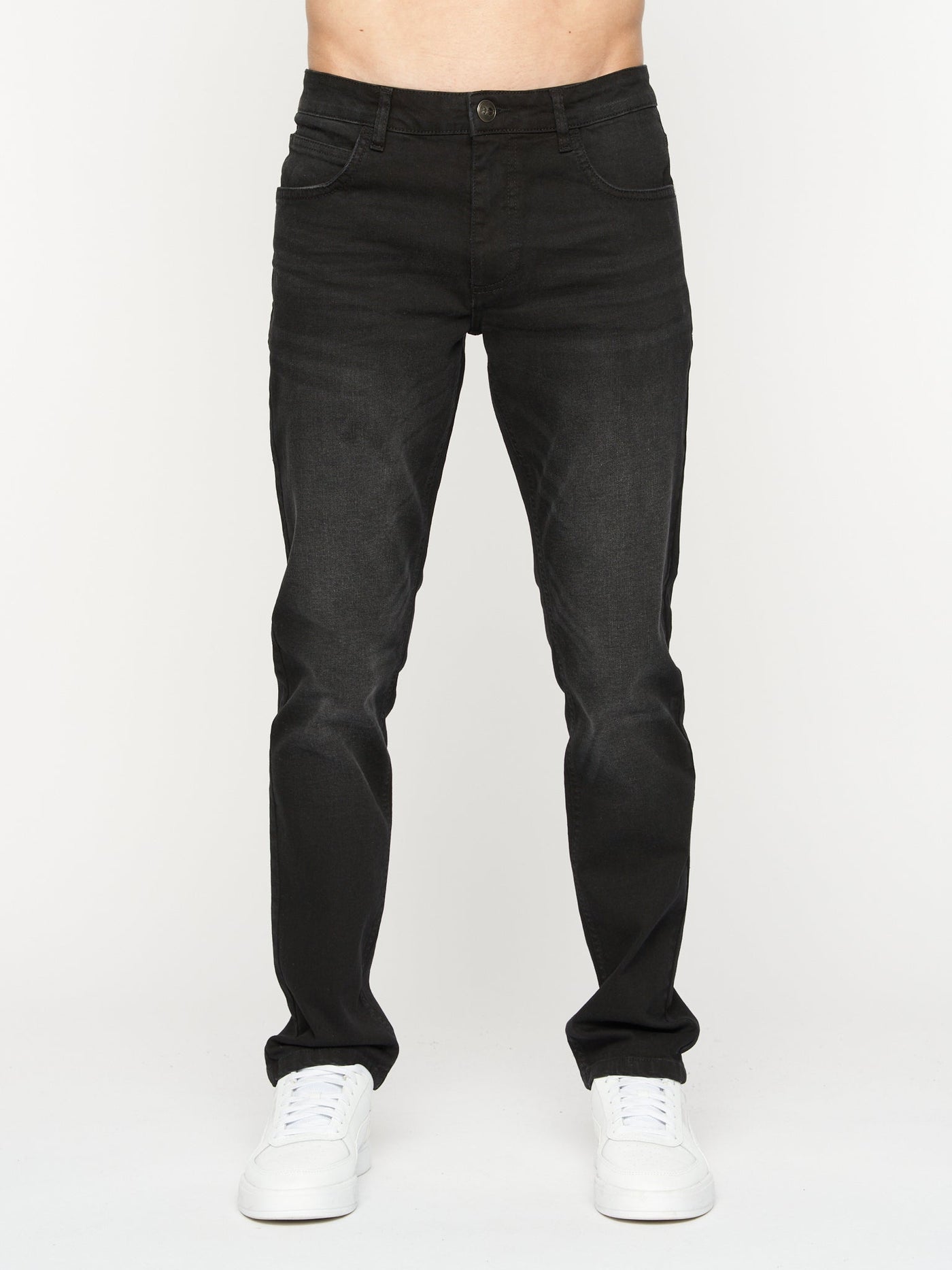 Crosshatch - Mens Svelte Stretch Jeans Black Wash