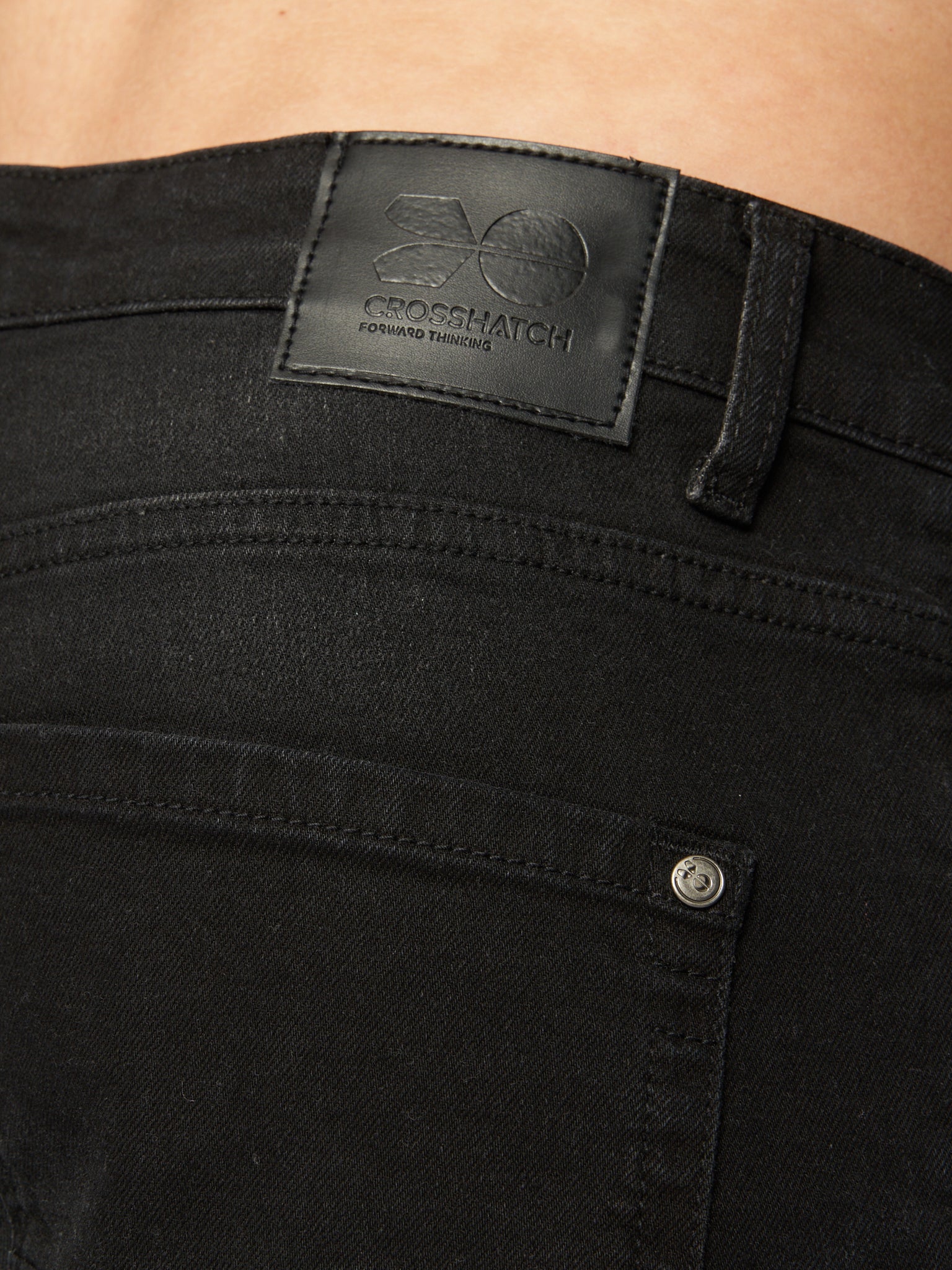 Crosshatch - Mens Svelte Stretch Jeans Black Wash