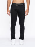 Crosshatch Mens Cadman Straight Jeans Black Wash