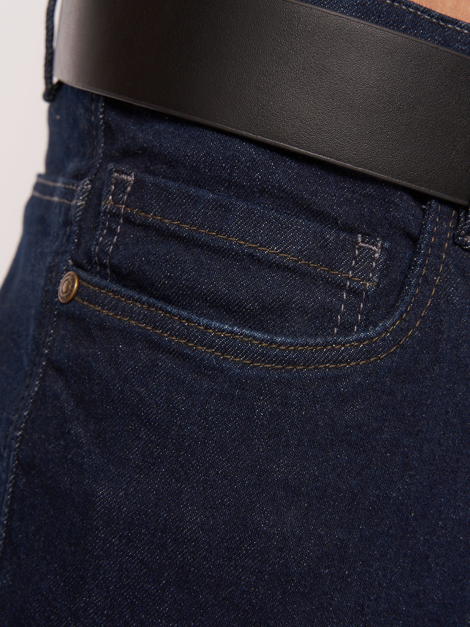 Crosshatch Mens Cadman Straight Jeans Raw Wash