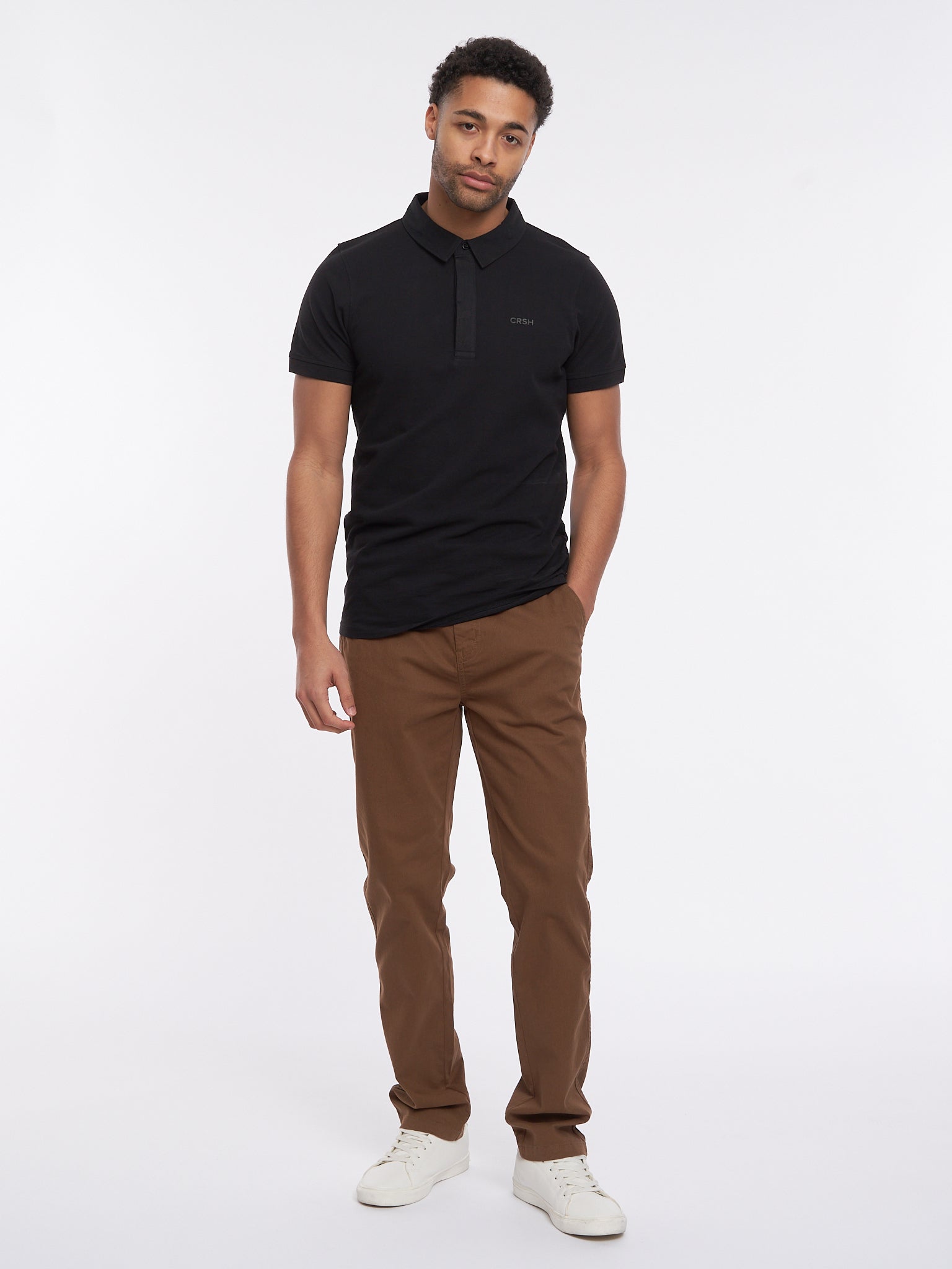 Crosshatch Mens Roysden Chinos Cinnamon