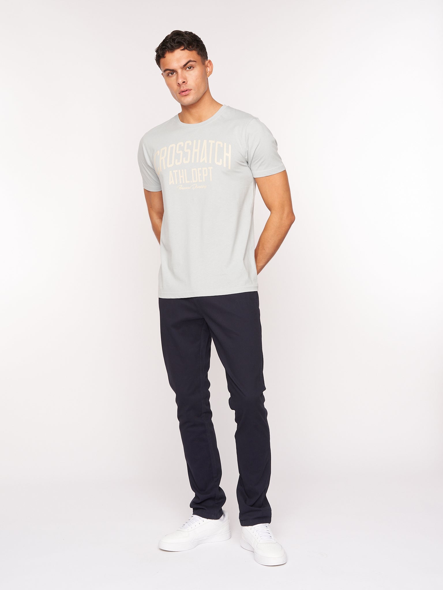 Crosshatch Mens Roysden Chinos Navy