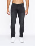 Crosshatch Mens Malcolm Slim Fit Jeans Black Wash