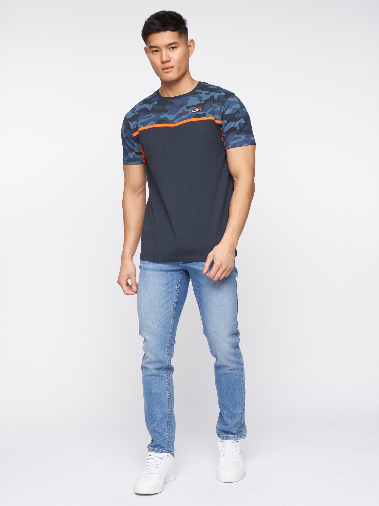 Crosshatch Mens Malcolm Slim Fit Jeans Light Wash