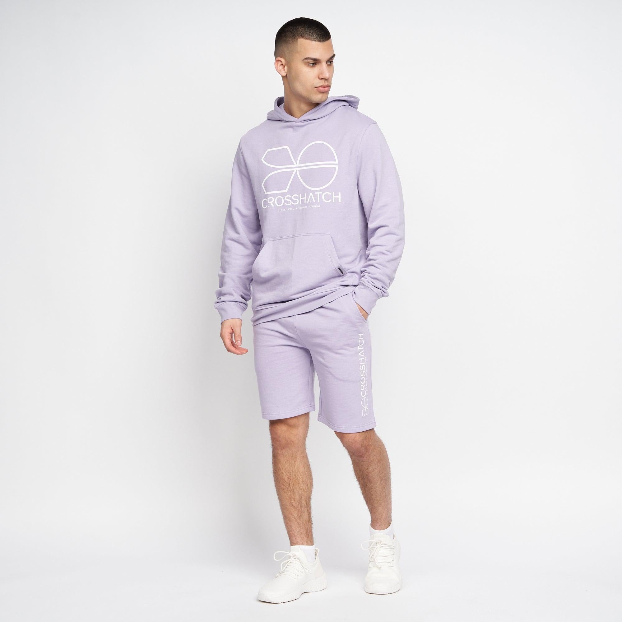 Crosshatch Mens Zieman Hoodie Light Purple