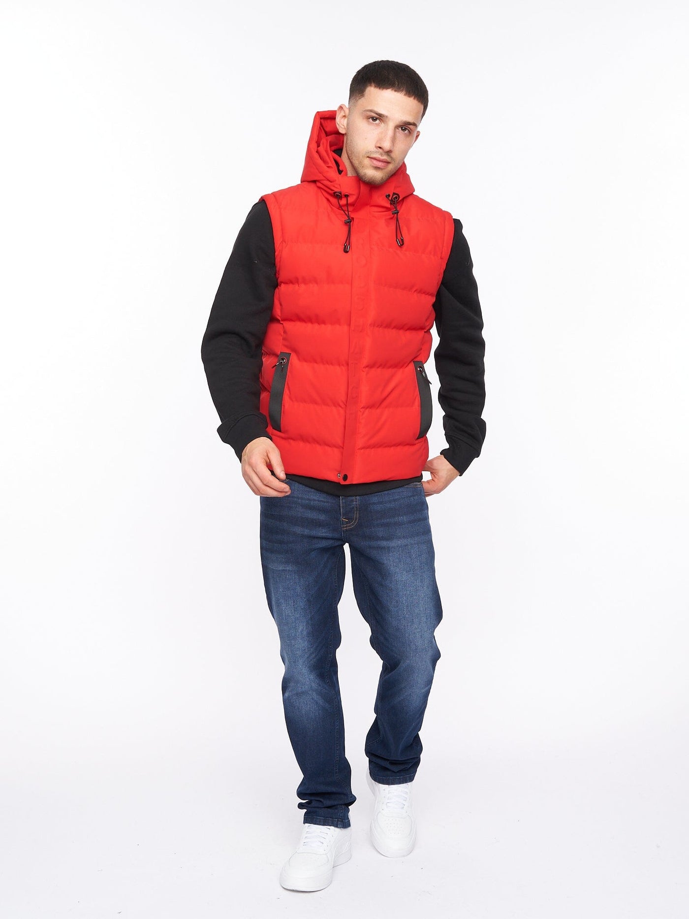 Kampleys Embossed Gilet Red