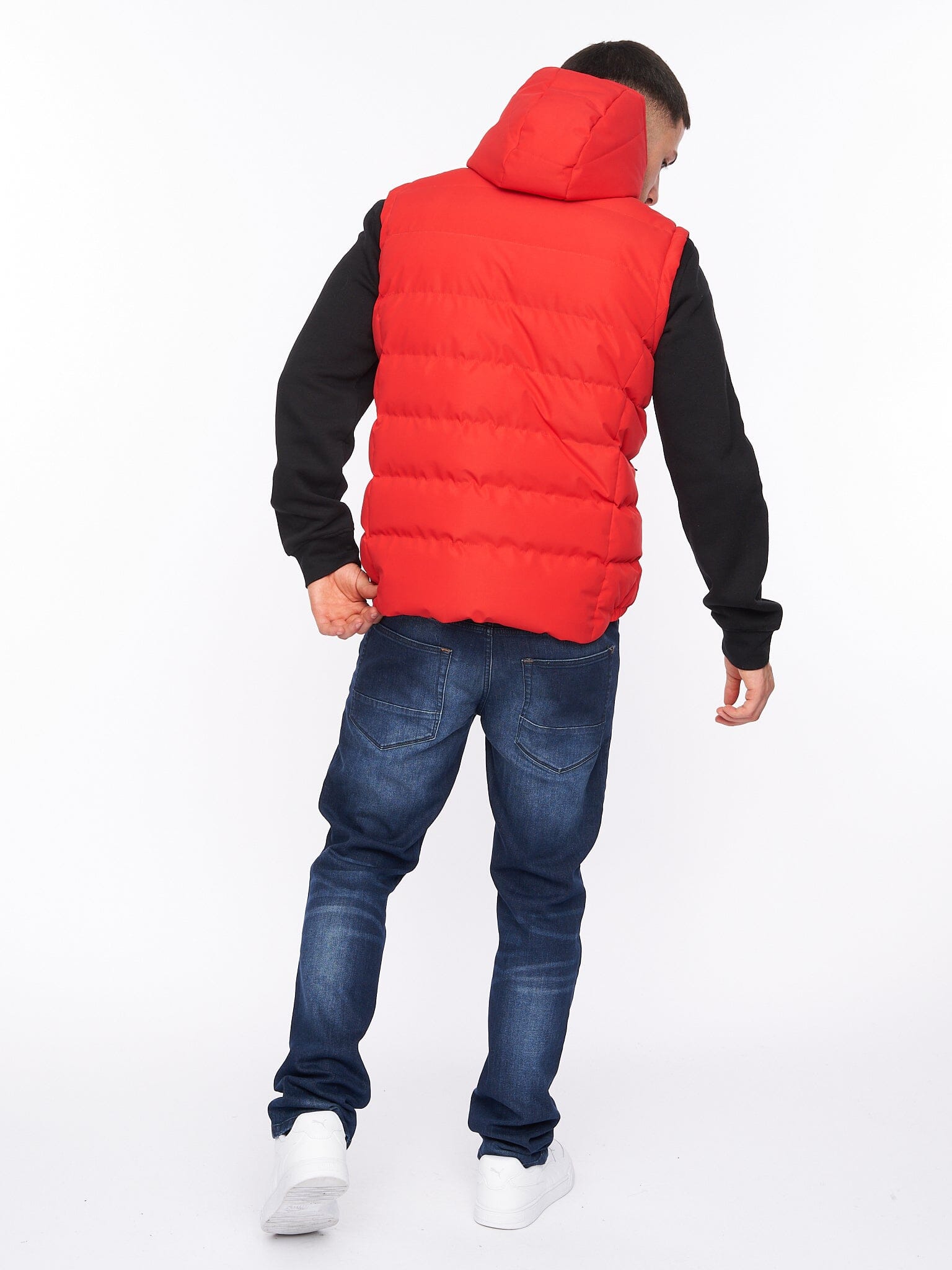 Mens Kampleys Embossed Gilet Red