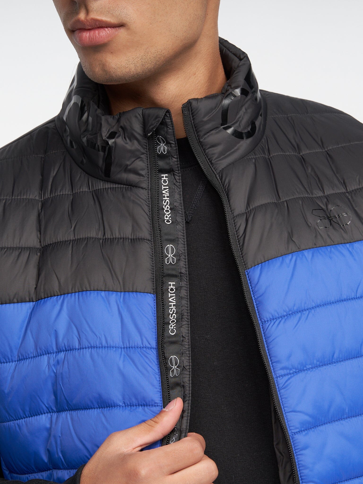 Presnell High Neck Gilet Blue