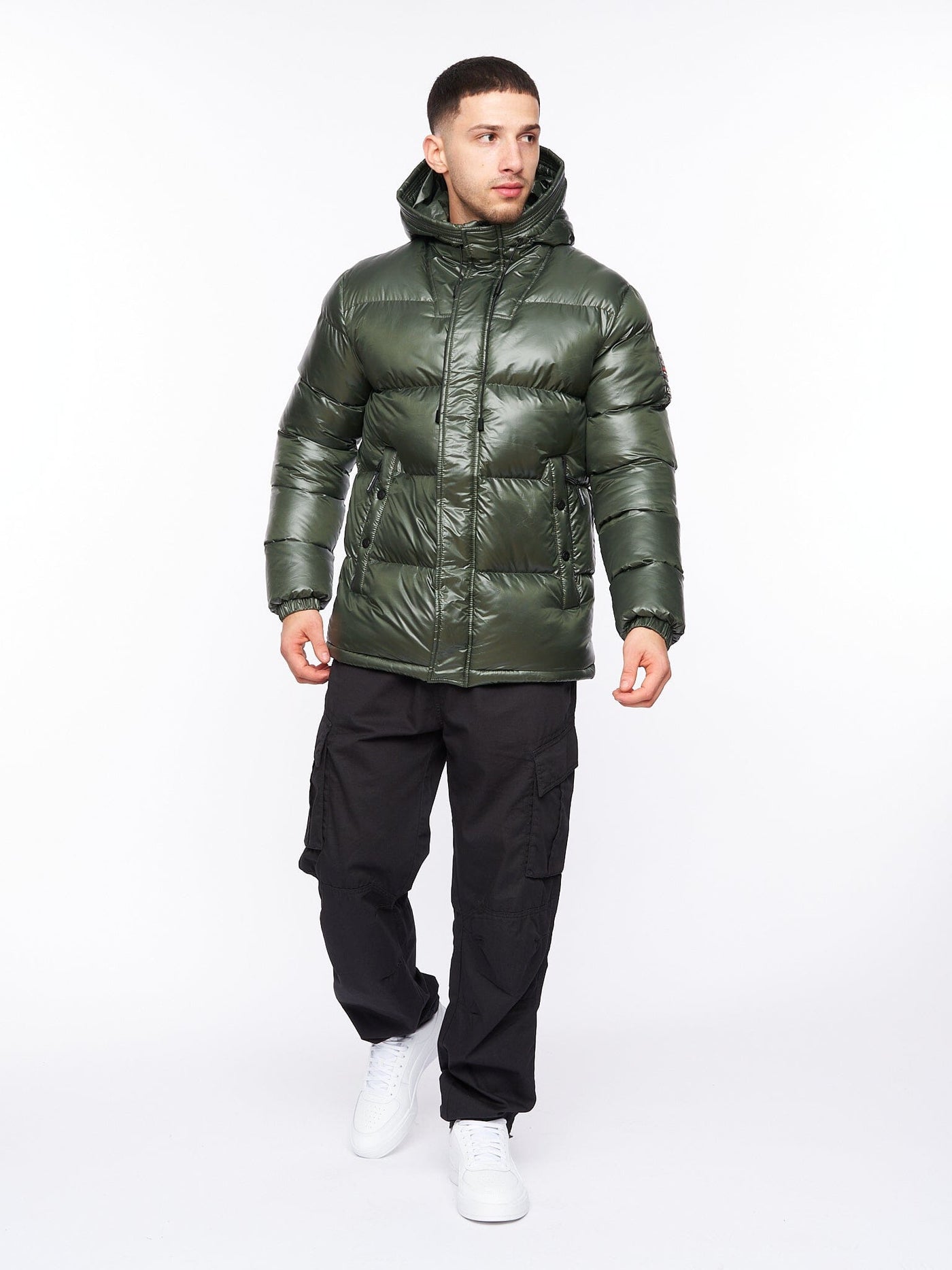 Crosswell High Shine Jacket Dark Olive