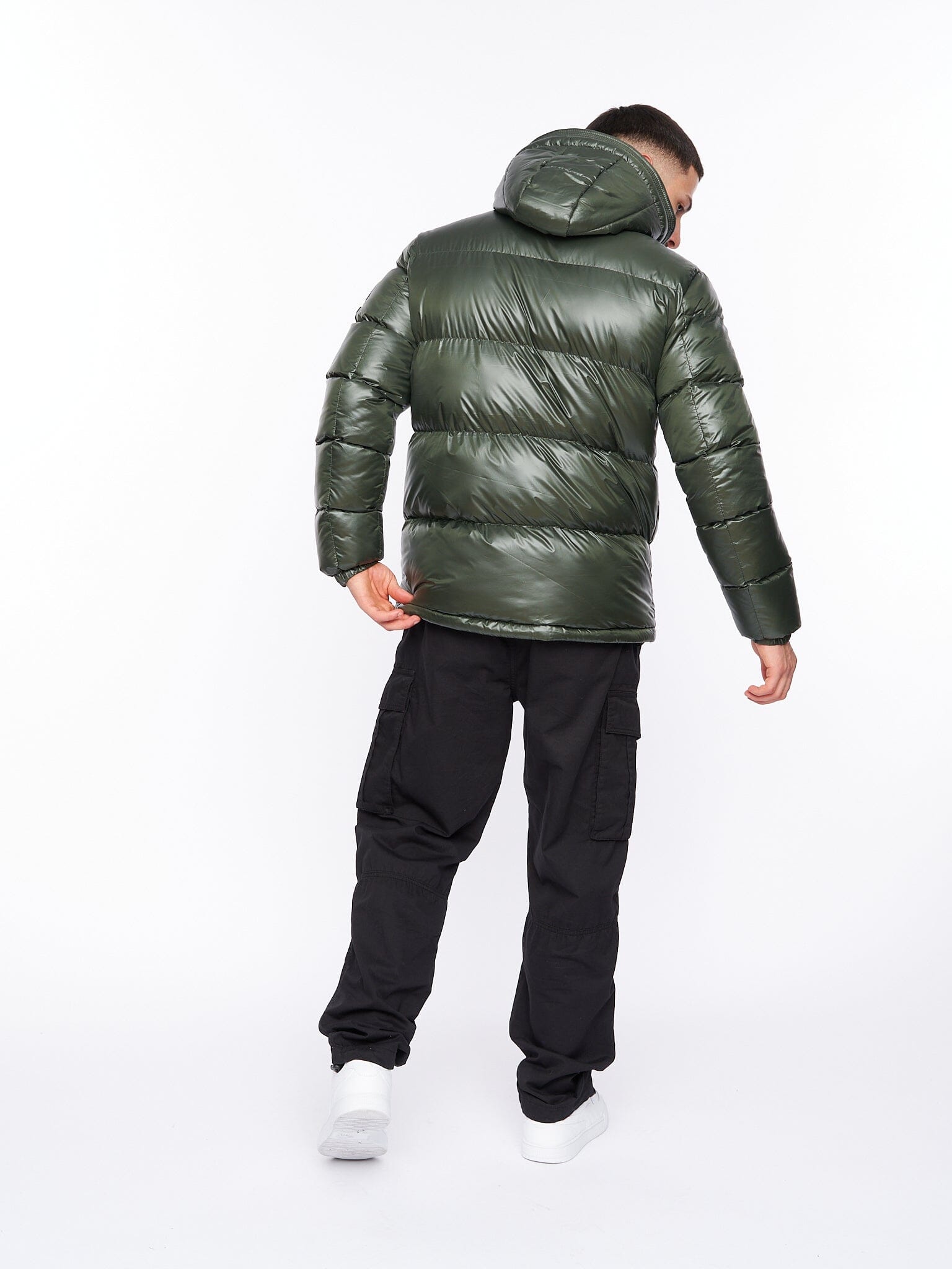 Crosswell High Shine Jacket Dark Olive