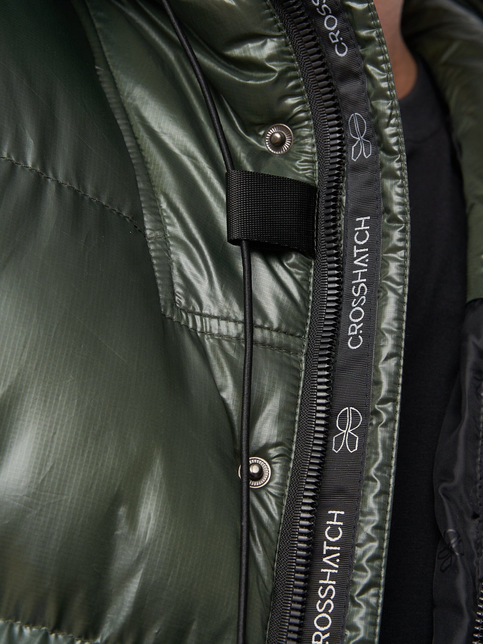 Crosswell High Shine Jacket Dark Olive