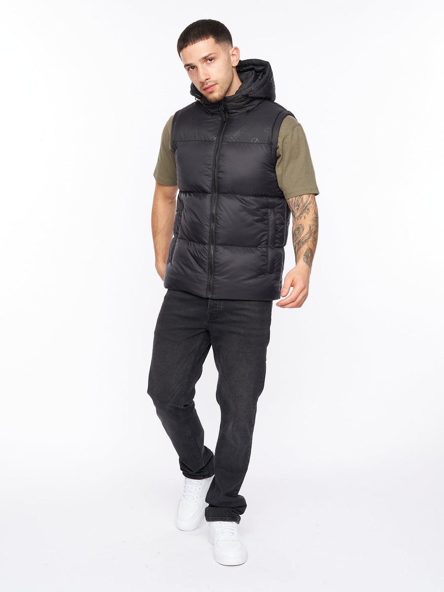 Chemerley Hooded Gilet Black