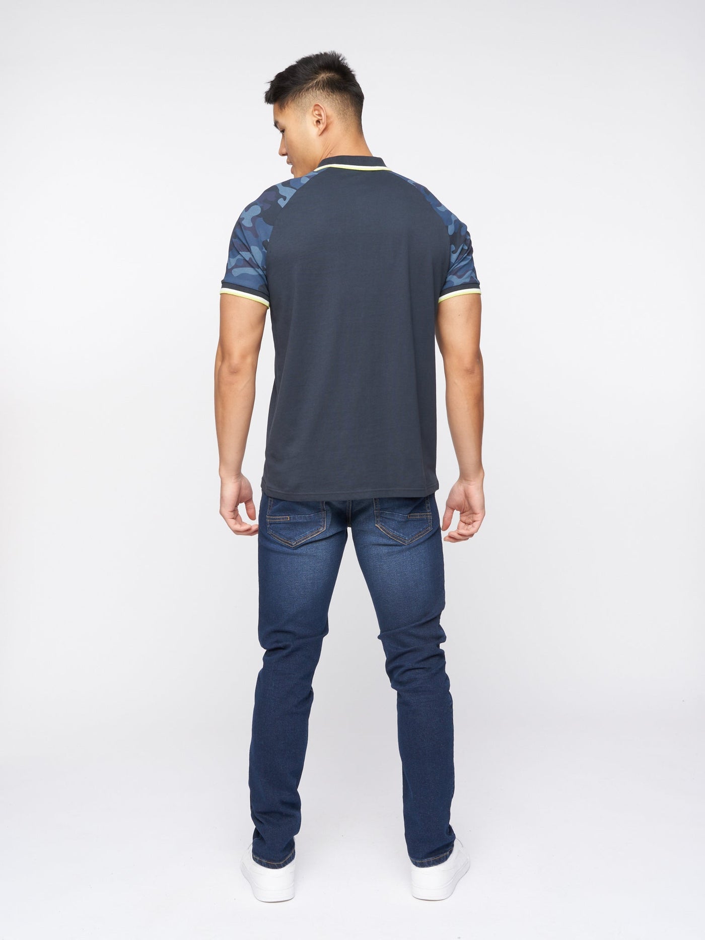 Cramdark Camo Polo Navy