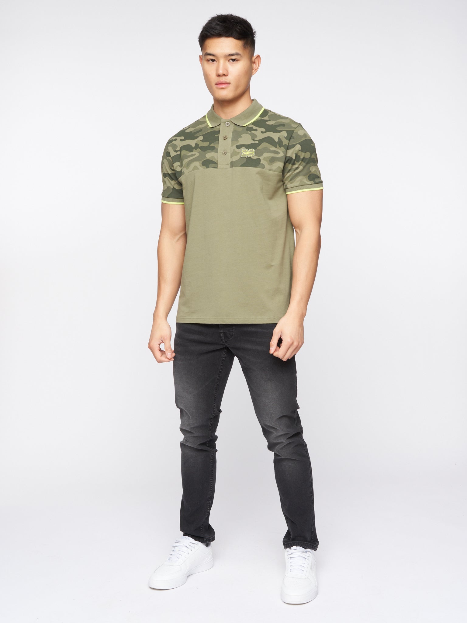 Brightling Camo Polo Olive