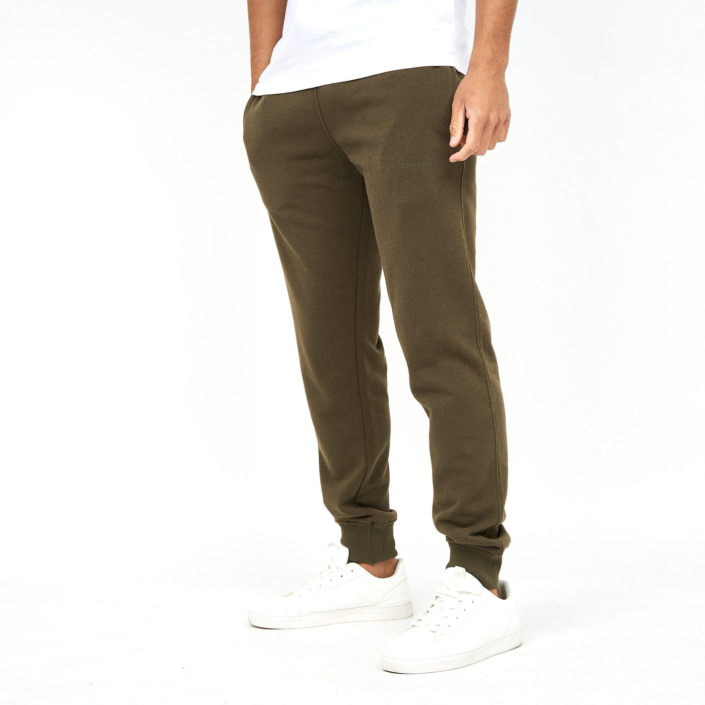 Crosshatch Mens Mayview Joggers Dark Olive
