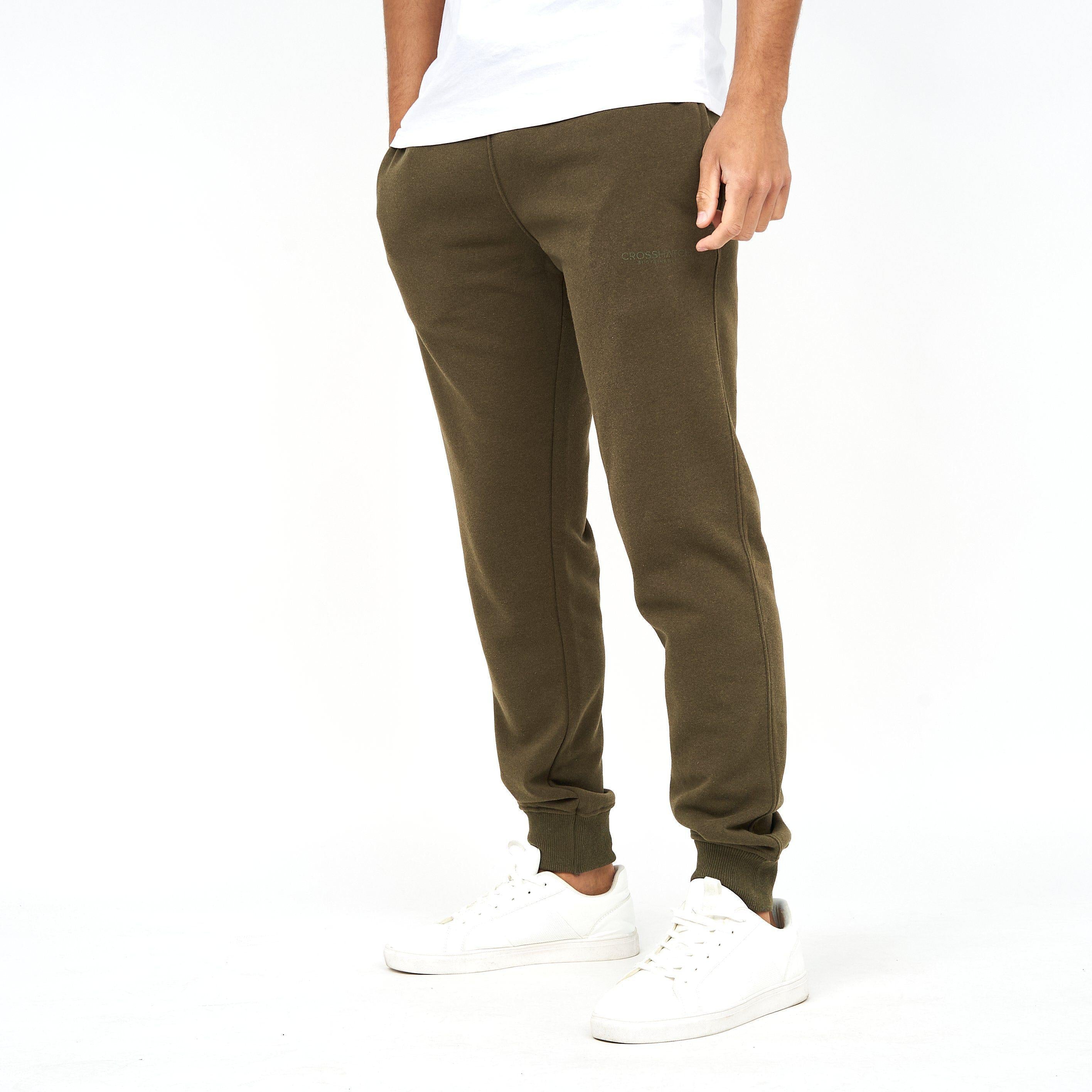 Crosshatch Mens Mayview Joggers Dark Olive