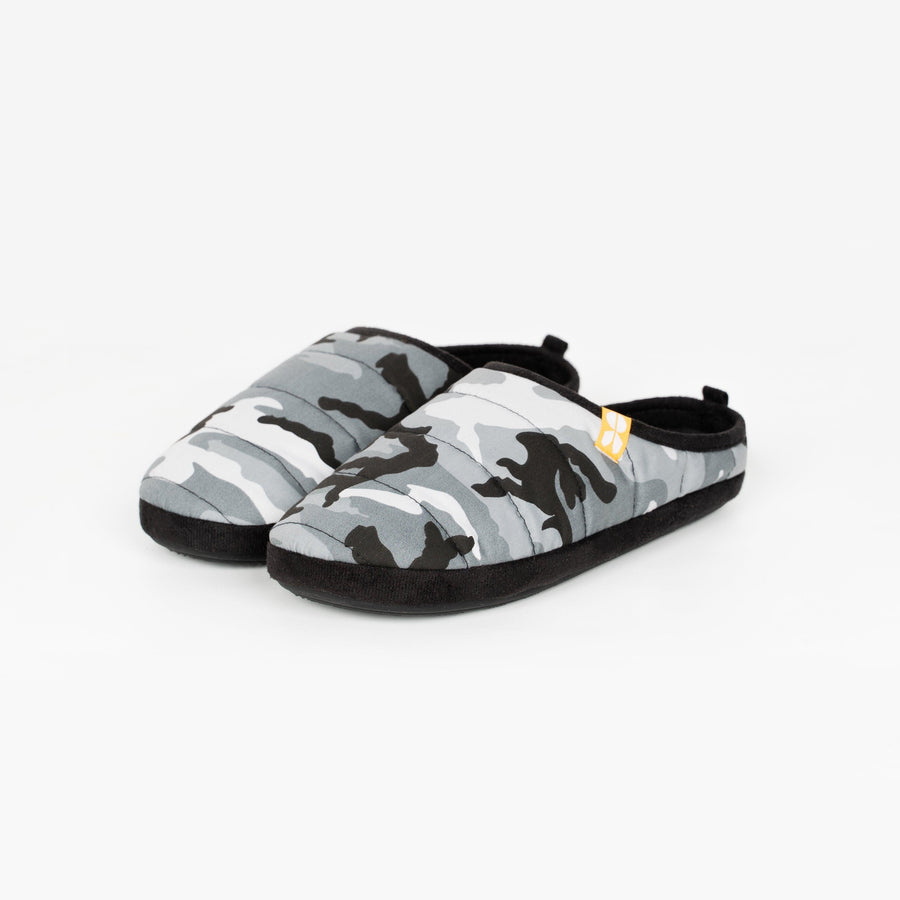 Crosshatch Mens Padfoot Slippers Black Camo