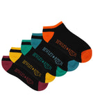 Culbo Trainer Socks 5pk Black Multi