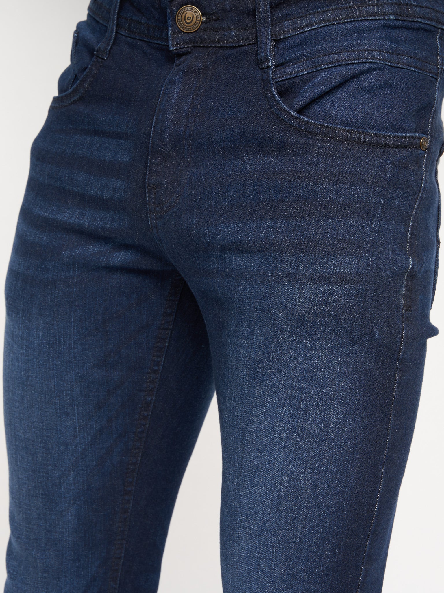 Duck and Cover - Mens Maylead Slim Fit Jeans Dark Wash