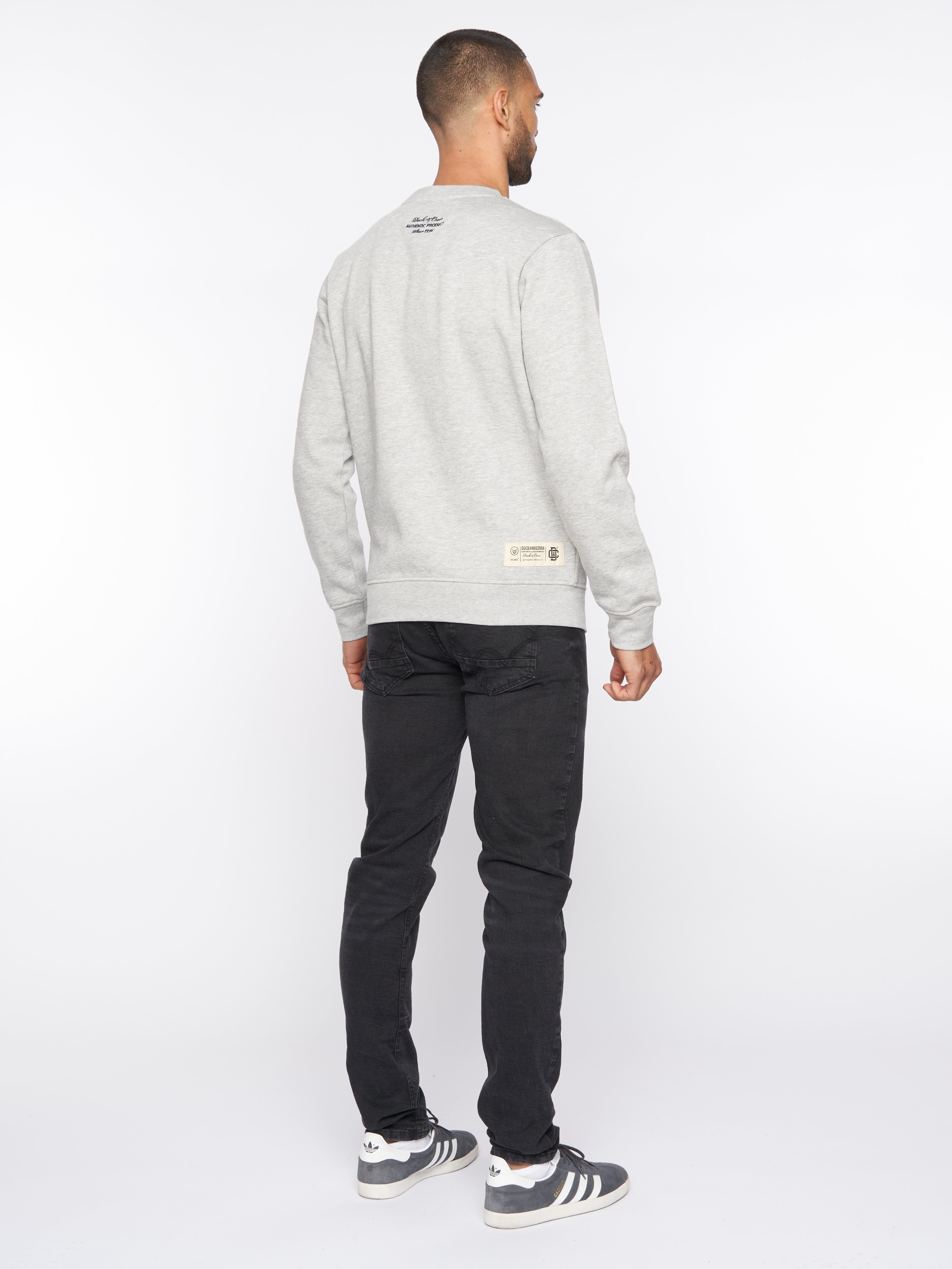 Keyaan Crew Sweat Grey Marl