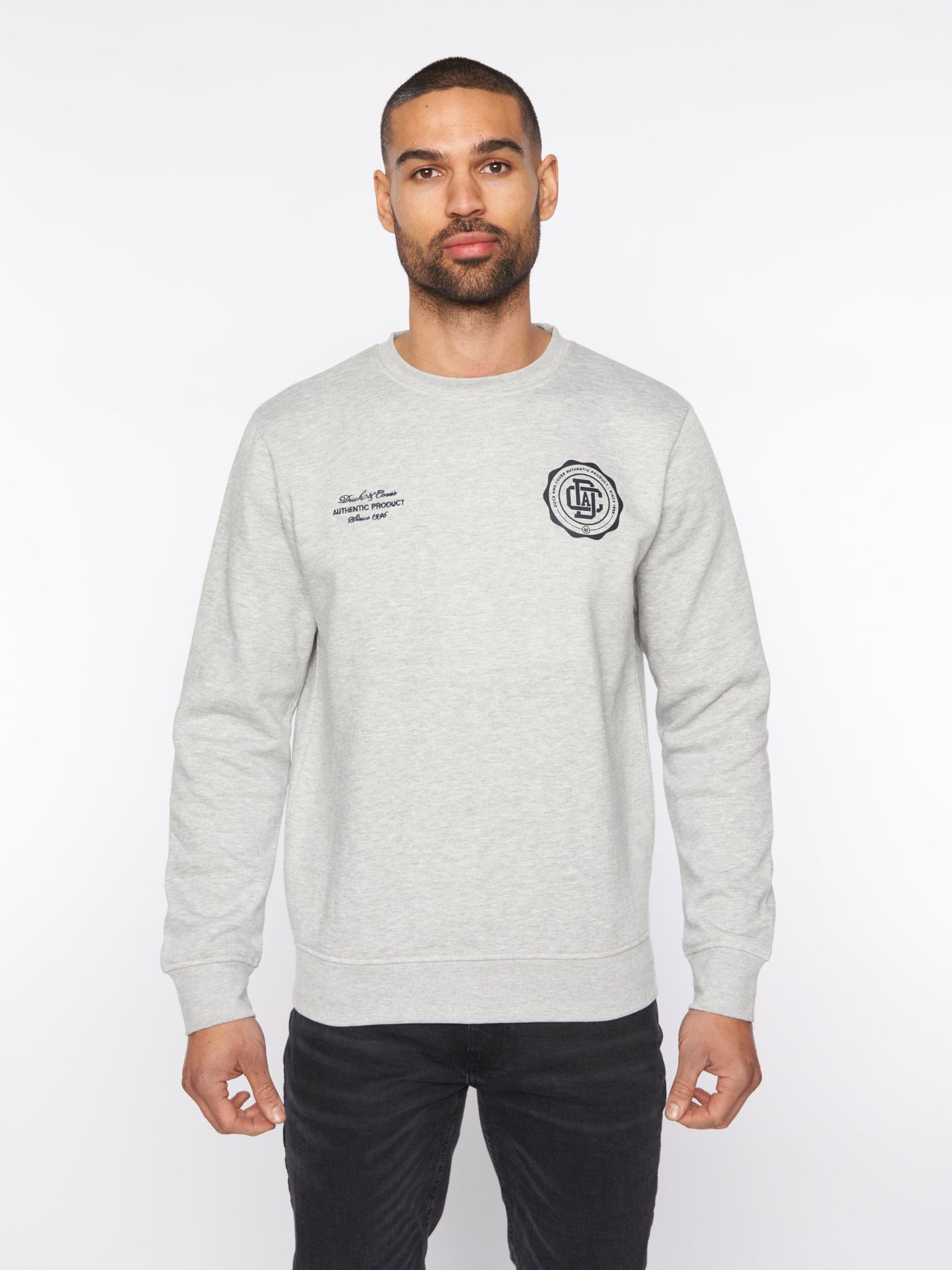 Keyaan Crew Sweat Grey Marl