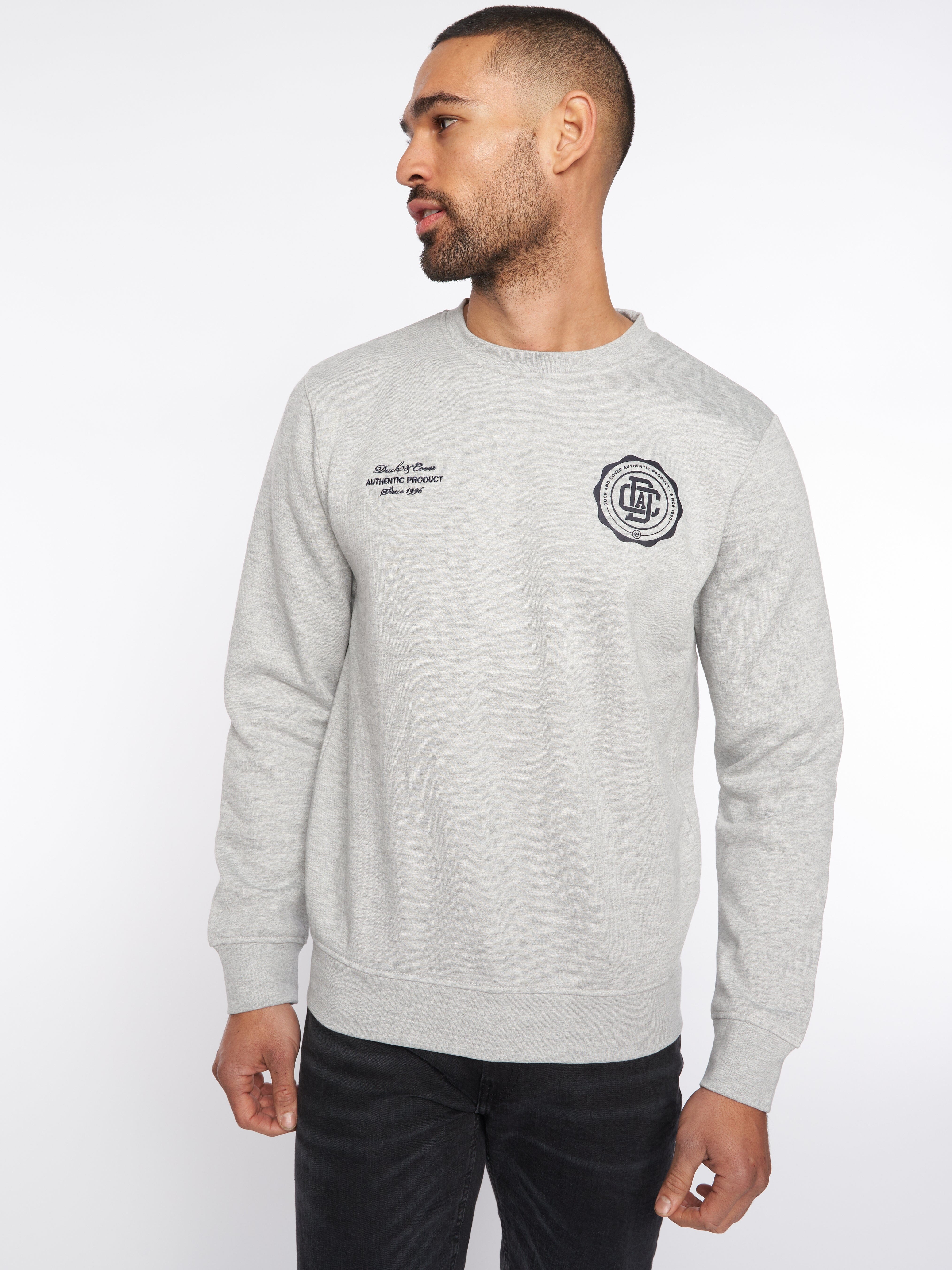 Keyaan Crew Sweat Grey Marl