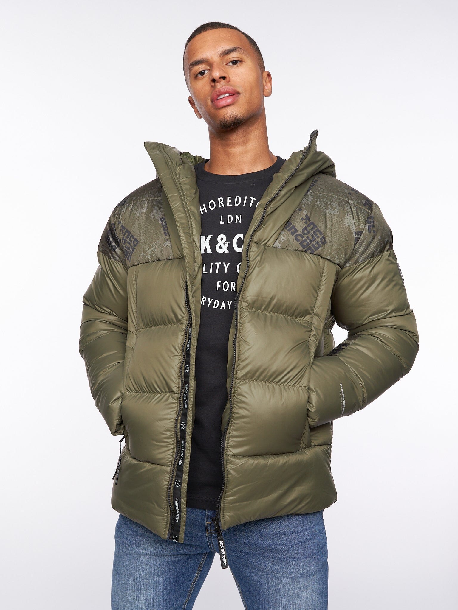 Ryebank Padded Jacket Olive Camo
