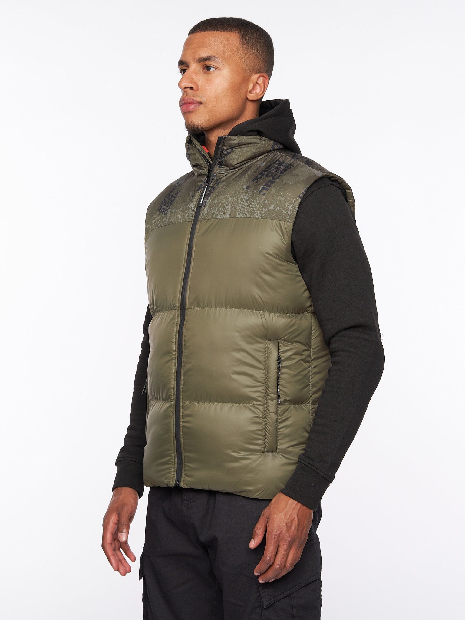 Romain Padded Gilet Olive Camo