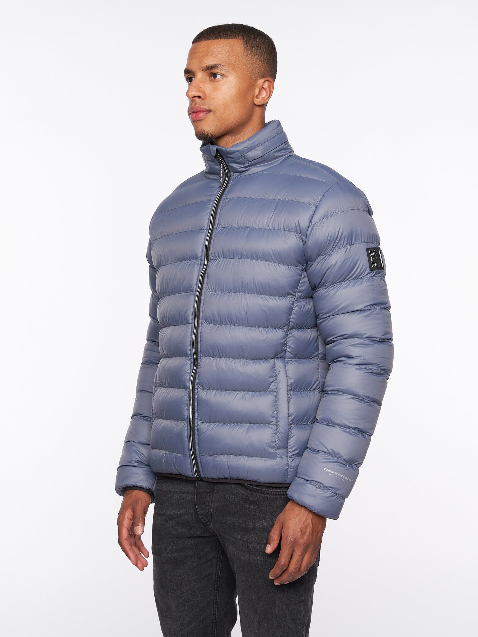 Mens Sheemy Padded Jacket Denim Blue