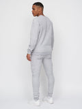 Melbray Crew Sweat & Jogger Set Grey Marl