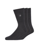 French Connection Socks 3pk Black/Gunmetal
