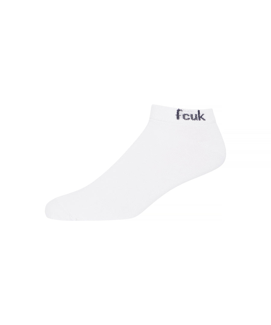 FCUK Trainer Socks 3pk White/Marine