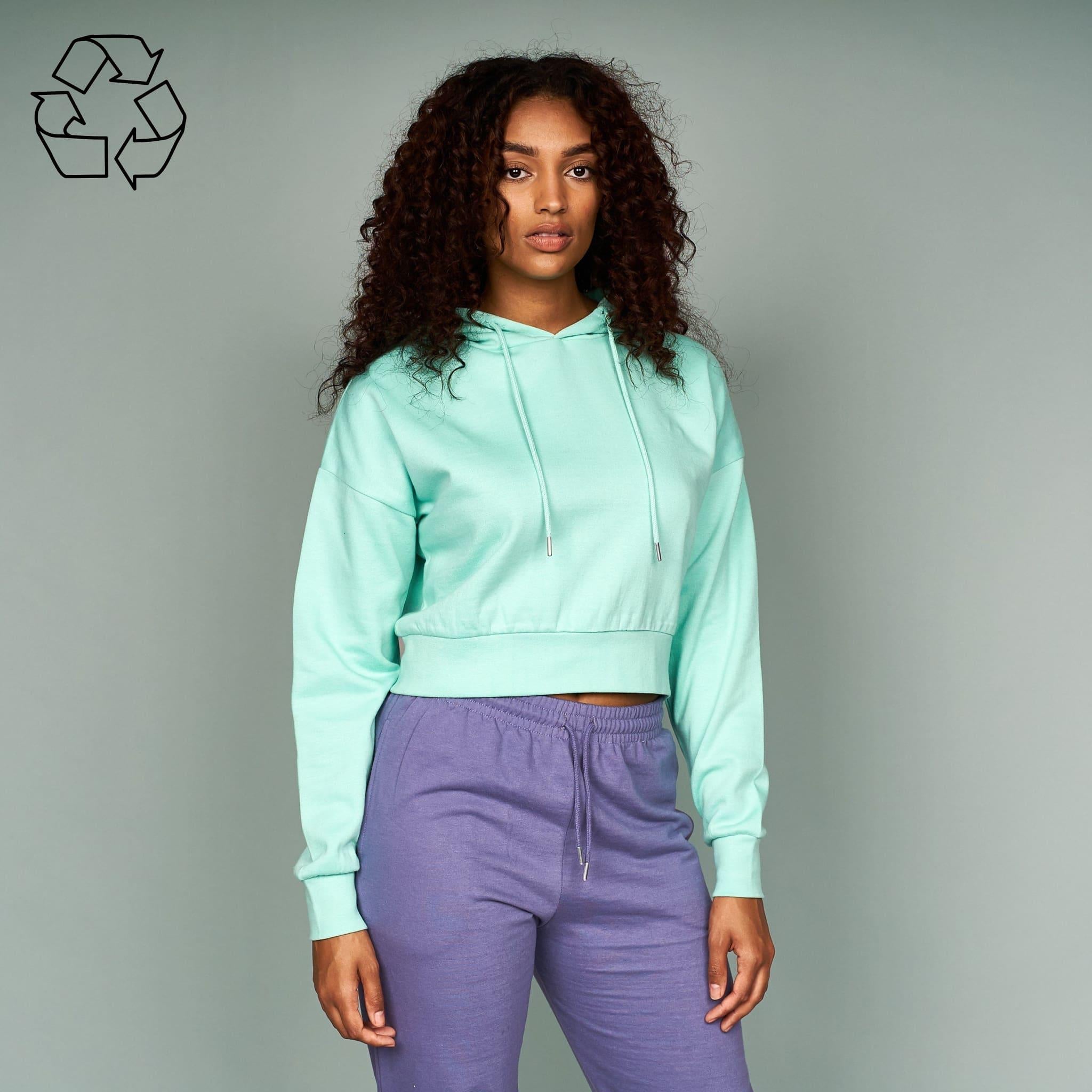 Juice Ladies Danica Crop Hoodie Mint Green