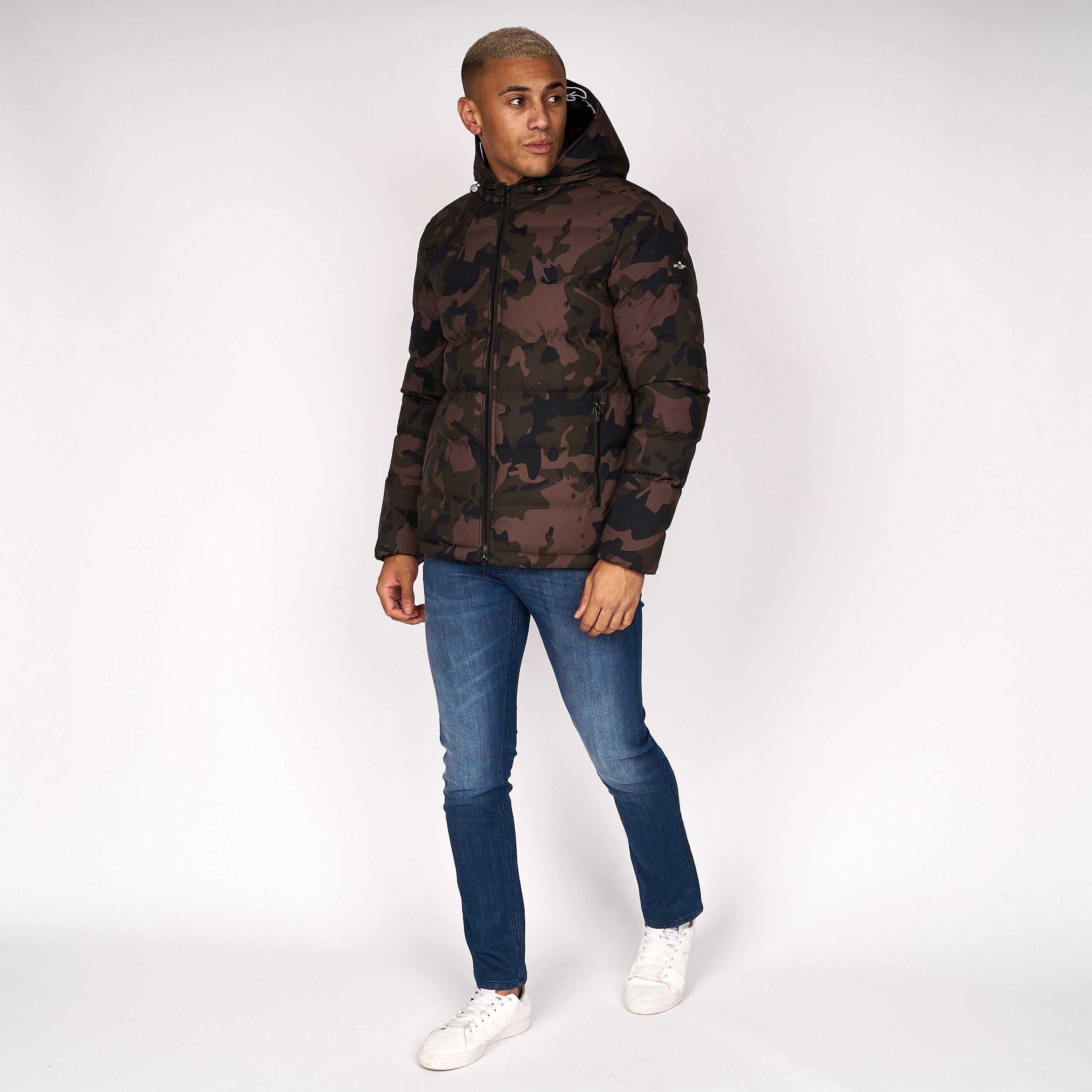 Born Rich Mens Emerton Camo Jacket Forest Camo