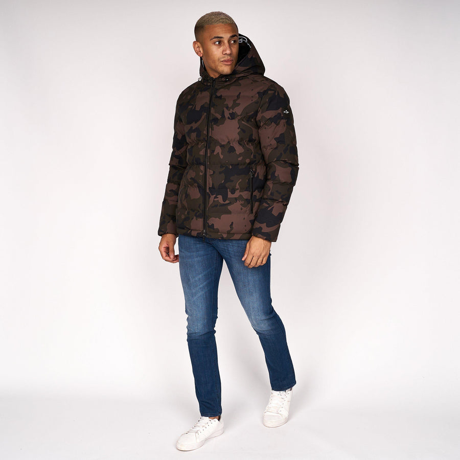 Born Rich Mens Emerton Camo Jacket Forest Camo