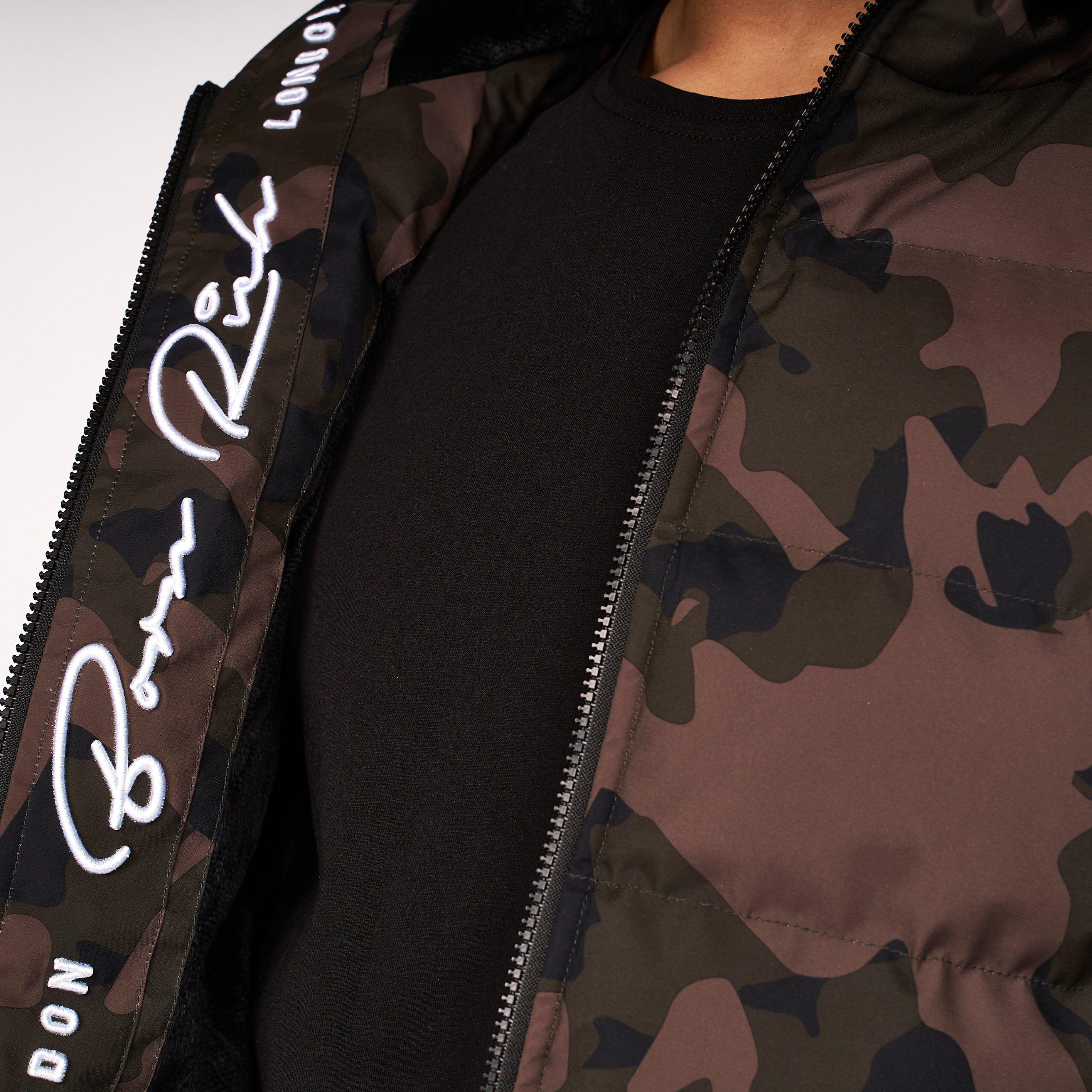 Born Rich Mens Emerton Camo Jacket Forest Camo