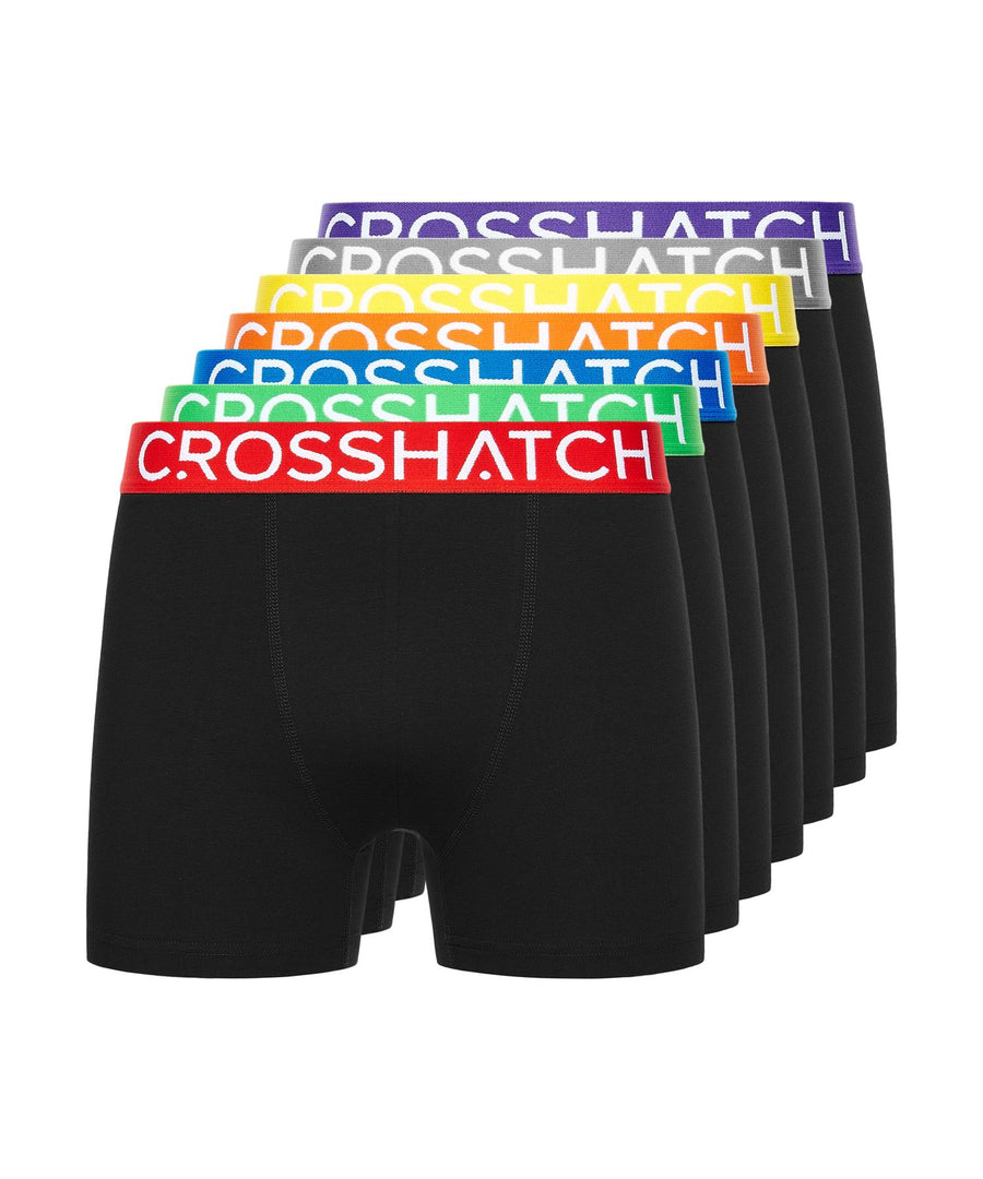 Mens Septet Boxers 7pk Black Assorted
