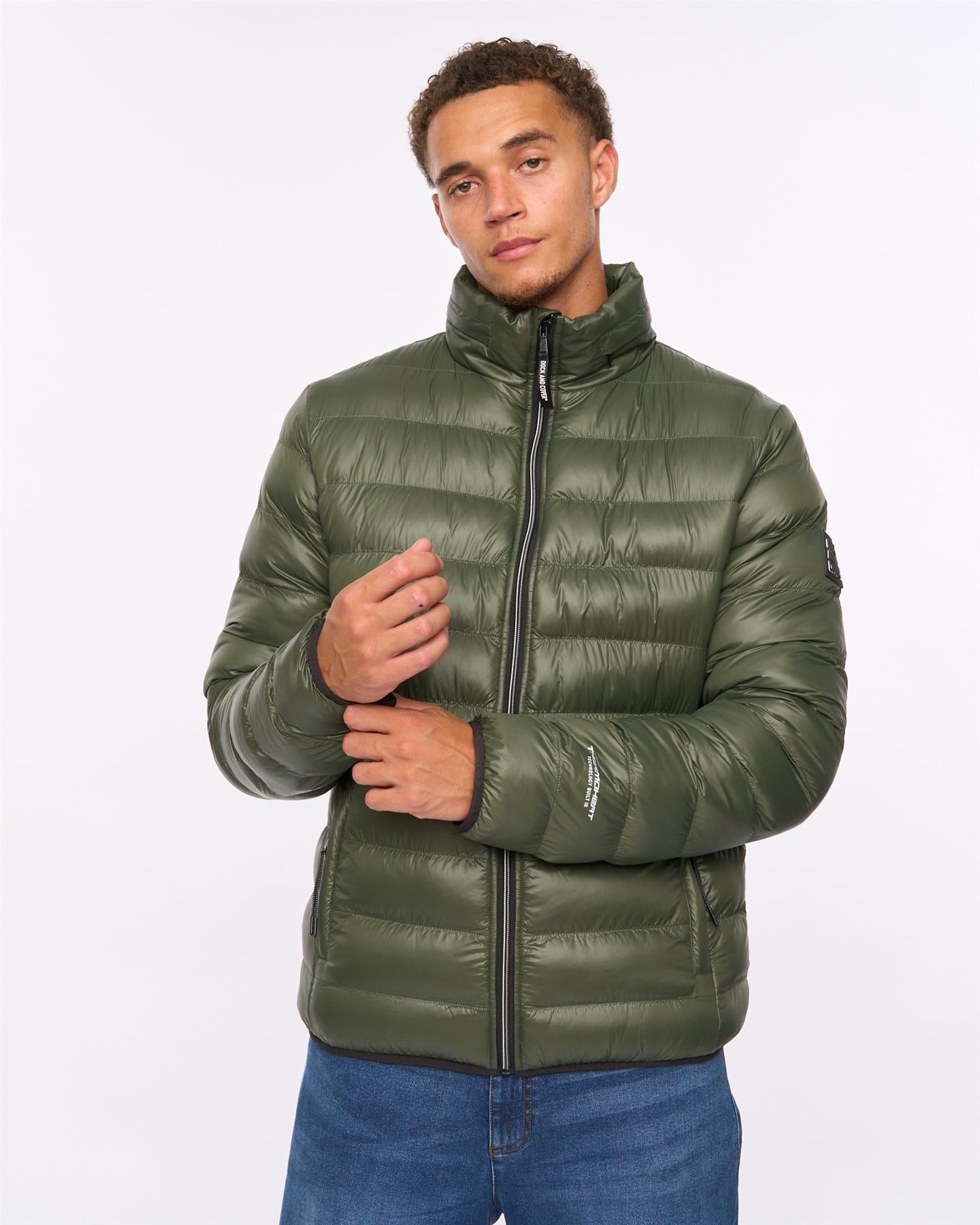 Mens Shemmy Two Quilted Jacket Dark Olive