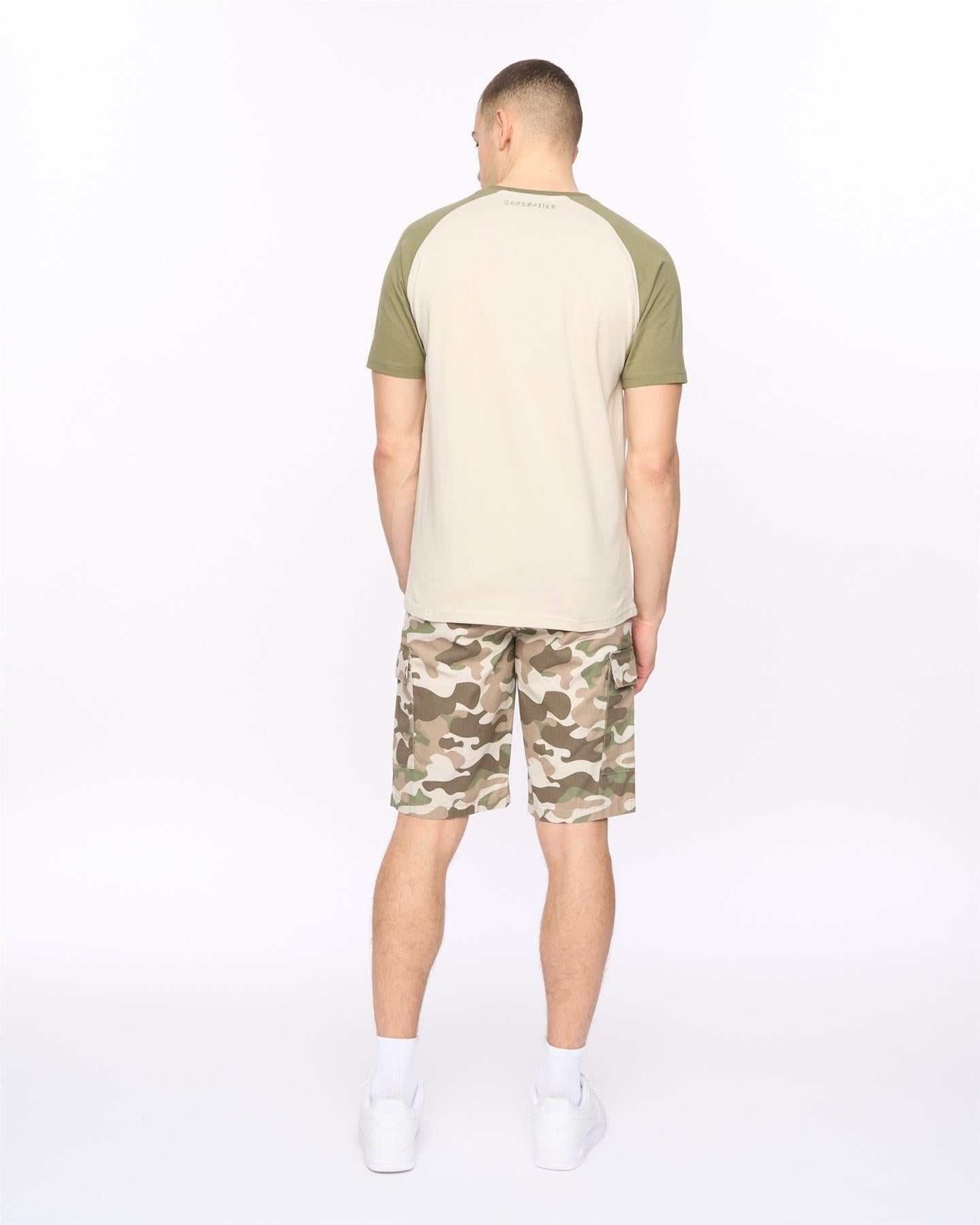 Mens Camtort T-Shirt Olive/Stone