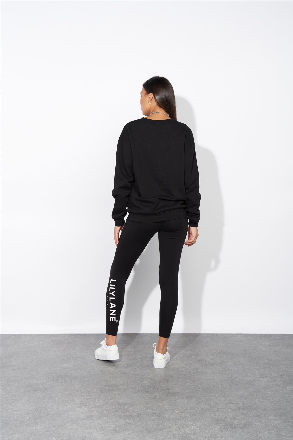 Ladies Lily Lane Valeria Crew Black