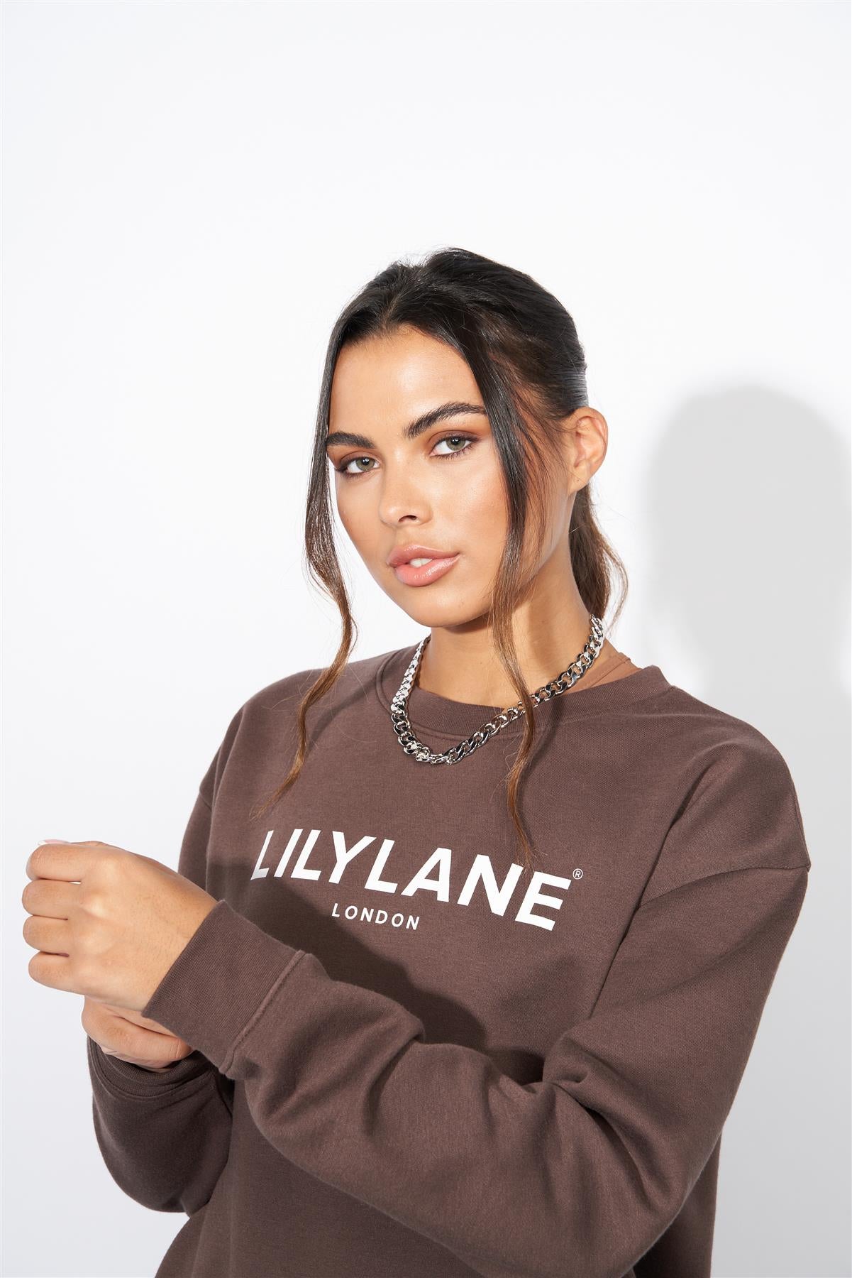 Ladies Lily Lane Valeria Crew Brown