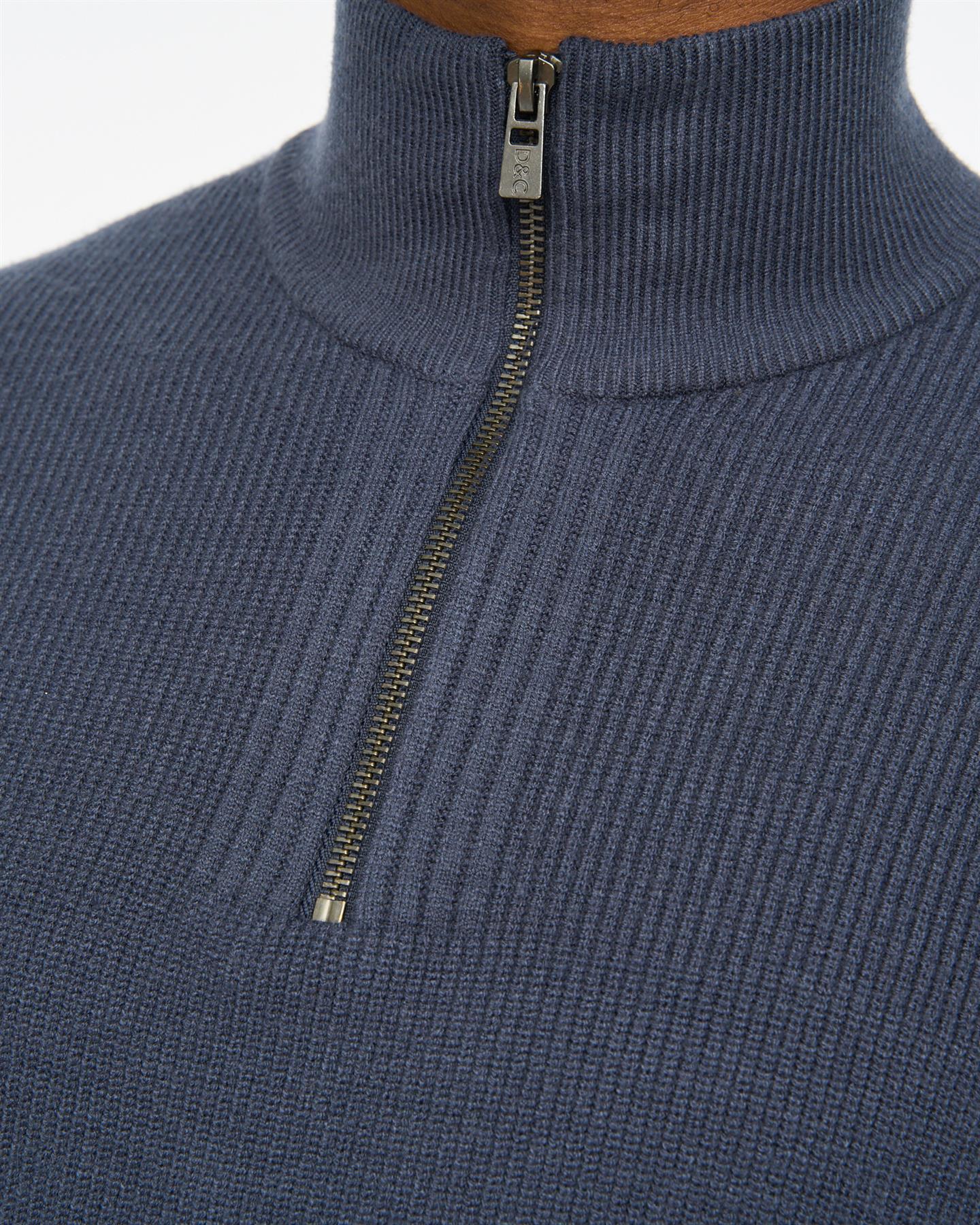 Mens Potenza 1/4 Zip Knit Navy