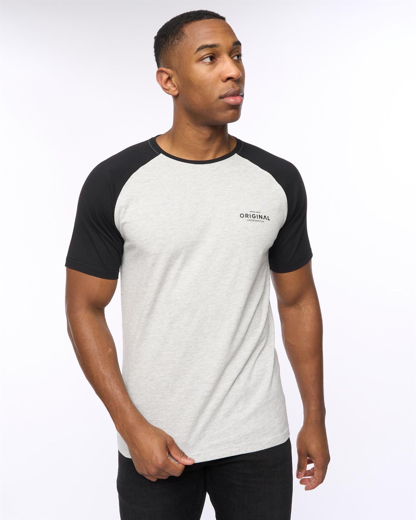 Mens Meza T-Shirt Grey Marl/Black